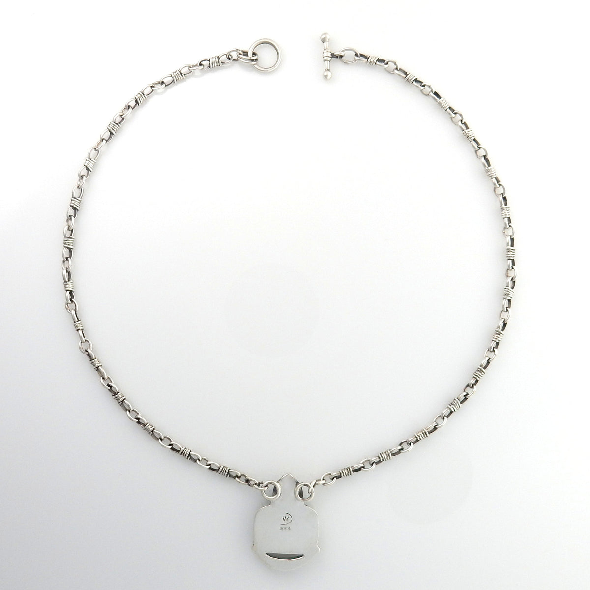 18" Inch Handmade Sterling Silver Turquoise Opal Necklace - DeSantis