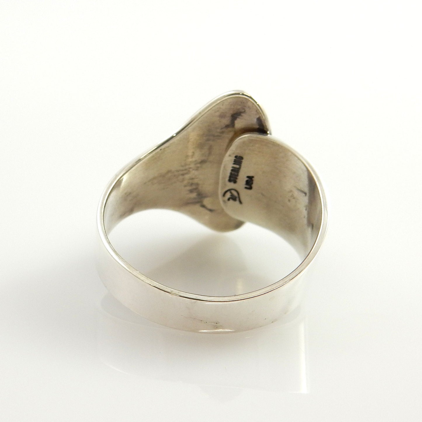 Simple Blue Turquoise Adjustable Ring Size 7
