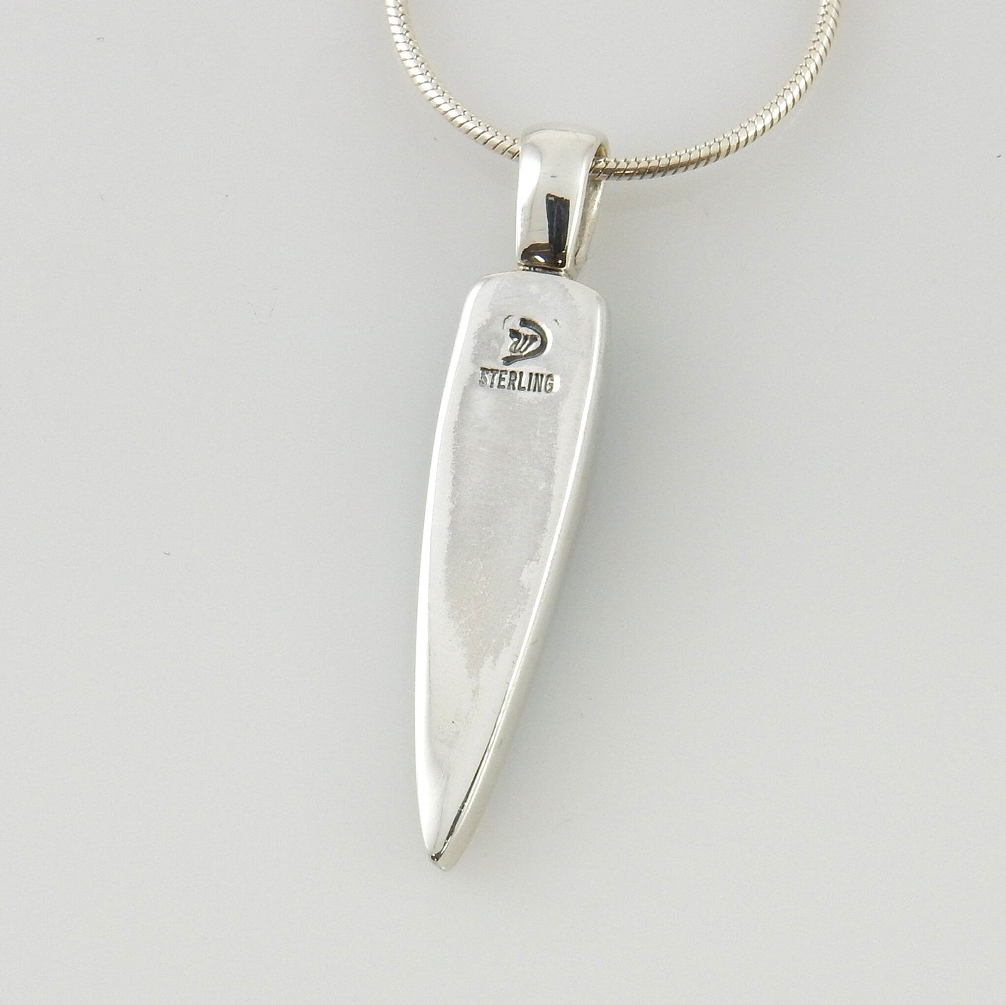 Multistone inlay pendant/silver inlay pendant/unique turquoise inlay pendant/unique silver inlay necklace/modern inlay pendant/inlay jewelry - DeSantis