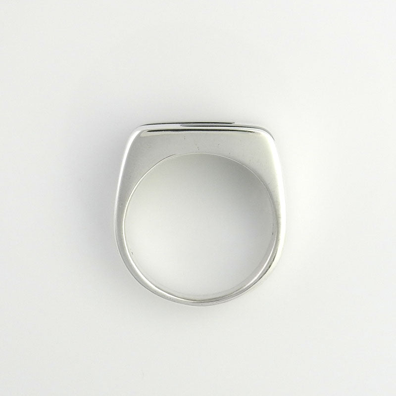Sterling Silver Black Onyx Inlay Men's Ring Size 10.25 - DeSantis