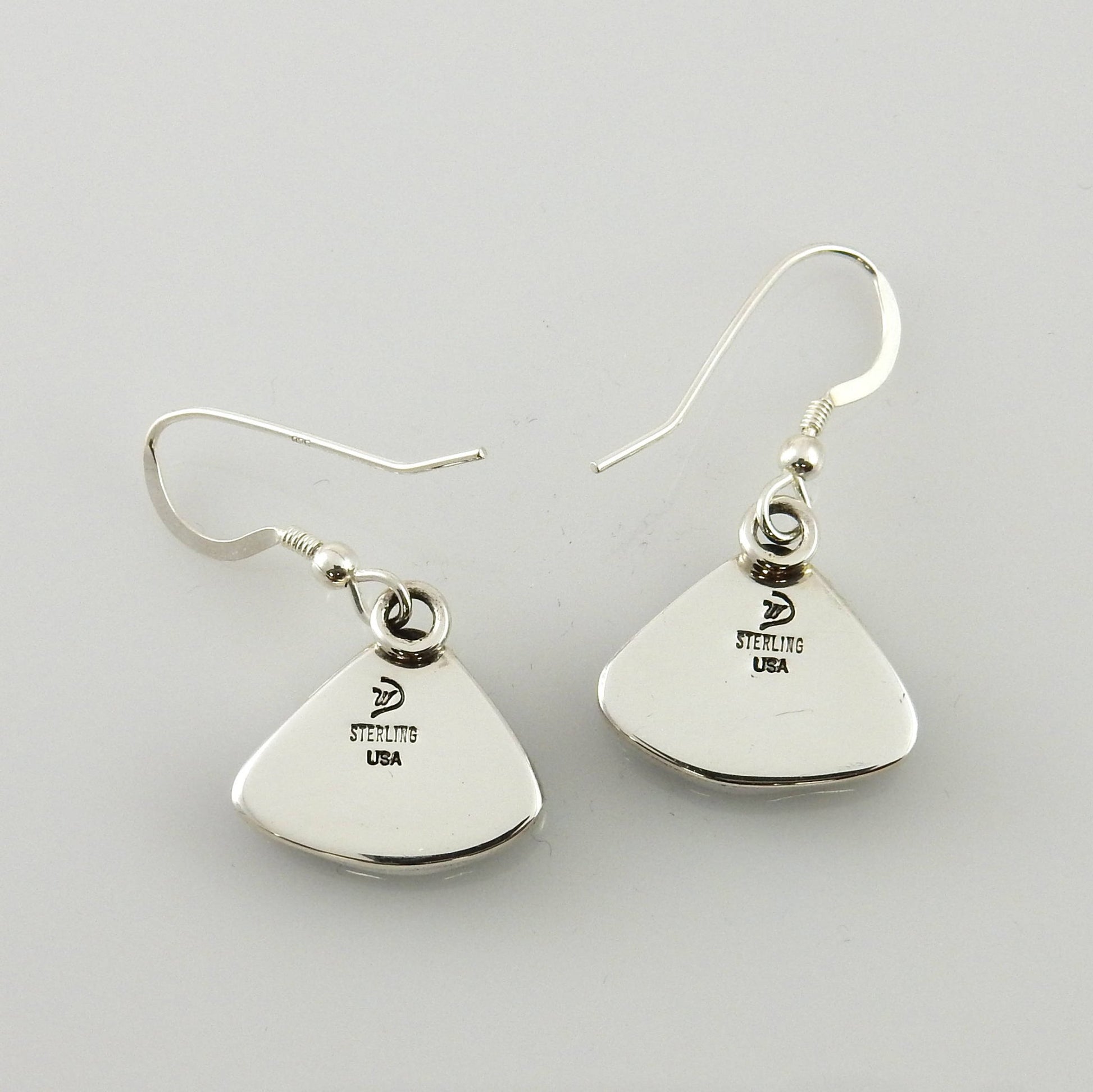 Sterling Silver Blue Turquoise Dangle Earrings - DeSantis