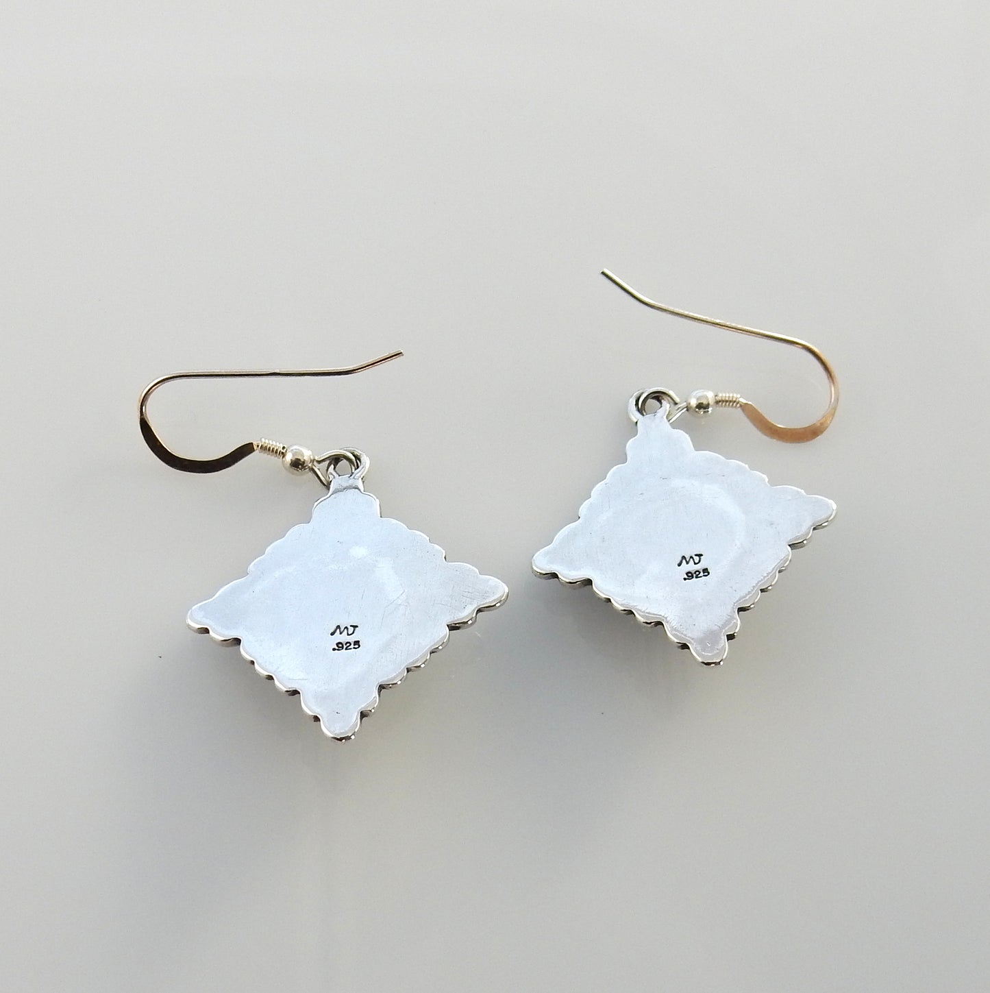 Sterling Silver Denim Lapis Zia Dangle Earrings - DeSantis