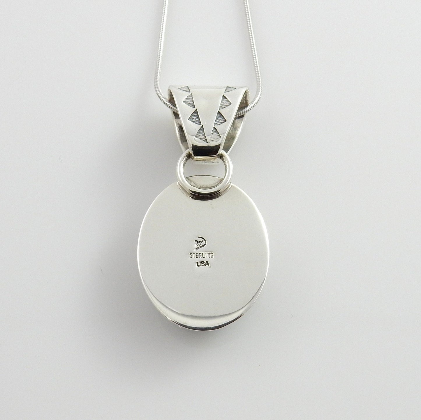 Sterling Silver Kingman Turquoise Pendant - DeSantis