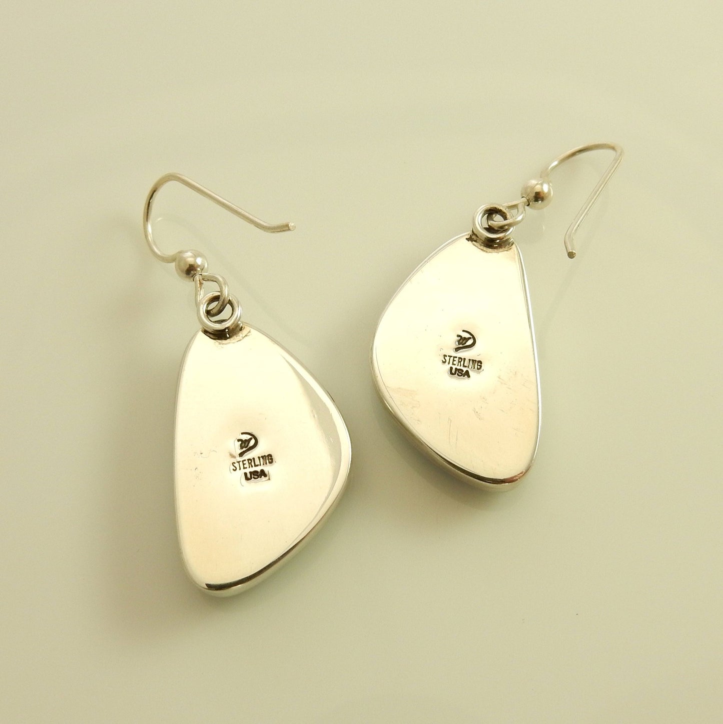 Sterling Silver Matrix Turquoise Dangle Earrings - DeSantis