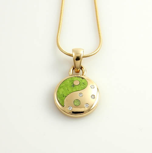 Yin Yang Pendant Necklace- Gold