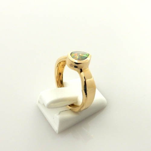14kt Gold Australian Opal Inlay Ring - DeSantis