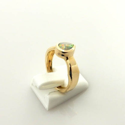 14kt Gold Australian Opal Inlay Ring - DeSantis