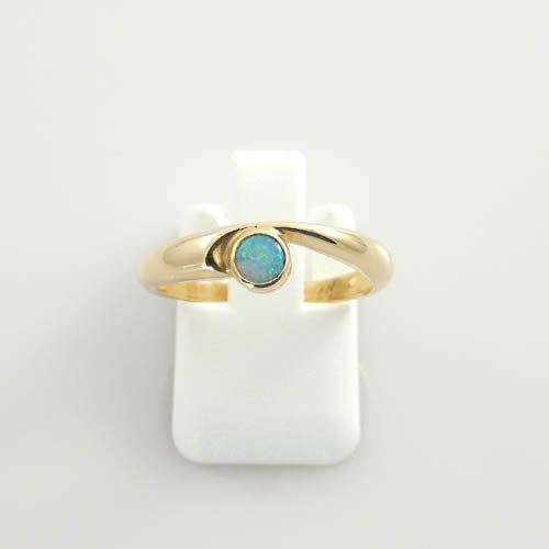 14kt Gold Australian Opal Inlay Ring - DeSantis