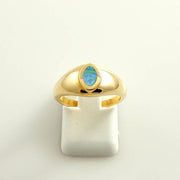 14kt Gold Australian Opal Inlay Ring - DeSantis