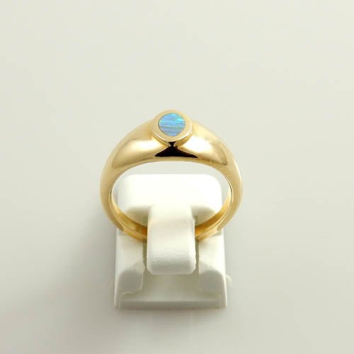 14kt Gold Australian Opal Inlay Ring - DeSantis