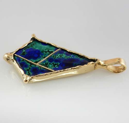 14kt Gold Azurmalachite Pendant - DeSantis