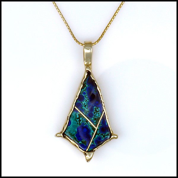 14kt Gold Azurmalachite Pendant - DeSantis