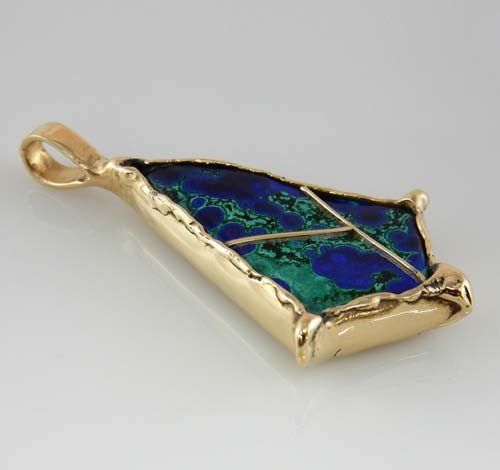 14kt Gold Azurmalachite Pendant - DeSantis