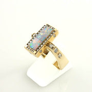 14kt Gold Brazilian Opal Diamond Ring - DeSantis