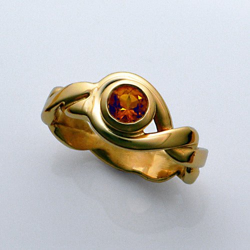 14kt Gold Citrine Rope Design Ring - DeSantis