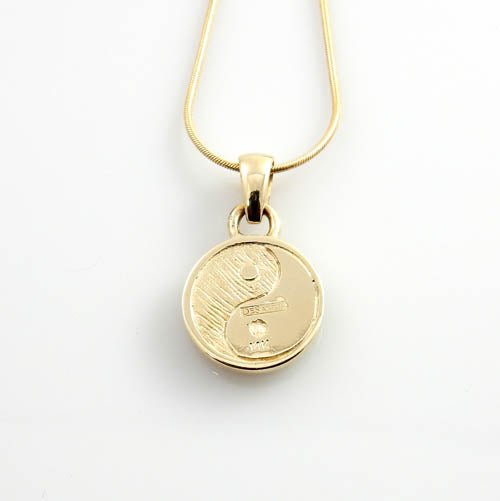 14kt Gold Gaspeite Diamond Yin Yang Pendant - DeSantis