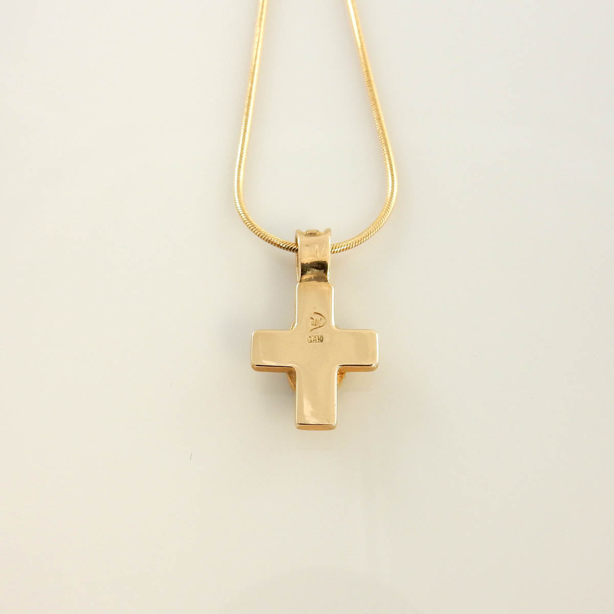 14kt Gold Green Turquoise Cross Pendant - DeSantis