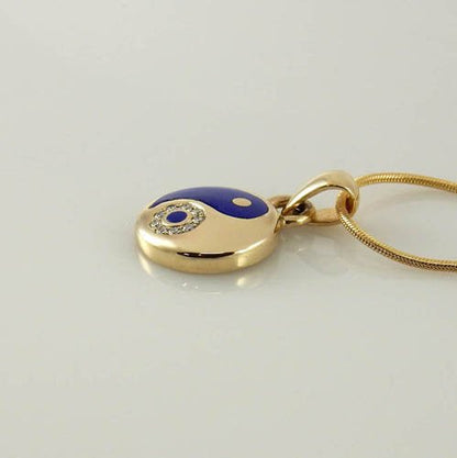 14kt Gold Lapis Diamond Yin Yang Pendant - DeSantis