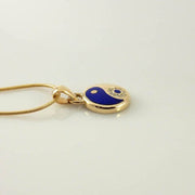 14kt Gold Lapis Diamond Yin Yang Pendant - DeSantis