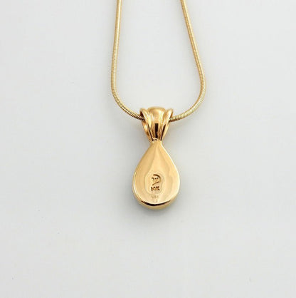 14kt Gold Morenci Turquoise Inlay Pendant - DeSantis