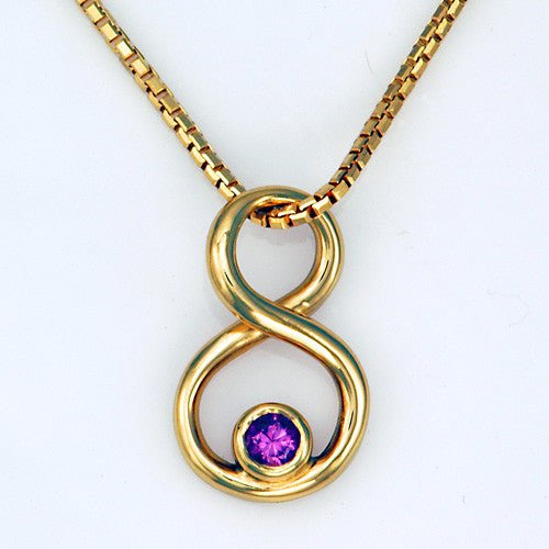 14kt Gold Sapphire Figure 8 Pendant - DeSantis