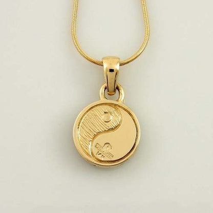 14kt Gold Turquoise Lapis Yin Yang Pendant - DeSantis