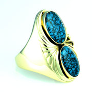 14kt Gold Turquoise Men's Ring - DeSantis