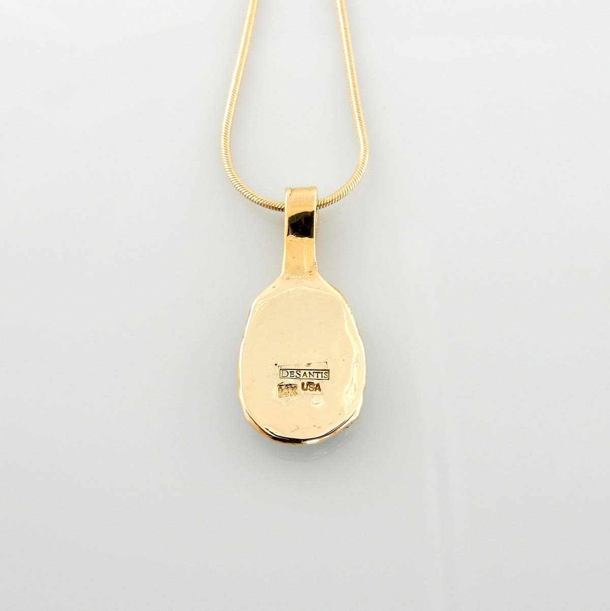 14kt Yellow Gold Blue Turquoise Drop Pendant - DeSantis