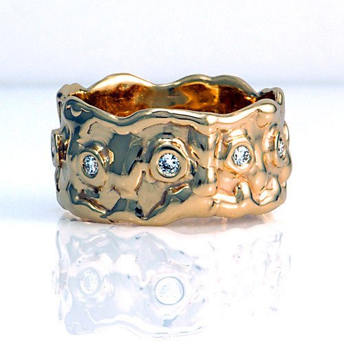 14kt Yellow Gold Eternity Diamond Ring Size 7