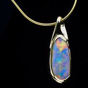 14kt Yellow Gold Natural Brazilian Opal Pendant - DeSantis