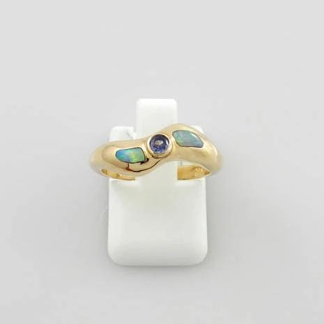 14kt Yellow Gold Tanzanite Opal Ring Size 5.75 - DeSantis