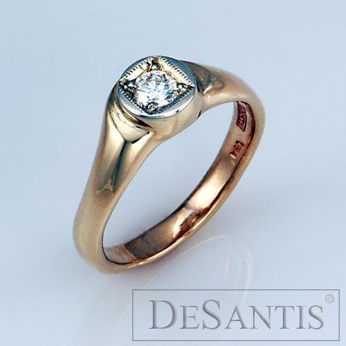 14kt Yellow White Gold Diamond Ring Size 7 - DeSantis