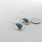 Sterling Silver Denim Lapis Dangle Earrings