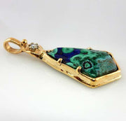 Azurmalachite Diamond 14kt Gold One - of - a - Kind Pendant - DeSantis