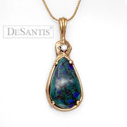 Azurmalachite Diamond 14kt Gold Pendant - DeSantis