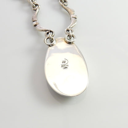 Beautiful Adjustable 19.5" Inch Handmade Sterling Silver Blue Natural Turquoise Necklace - DeSantis