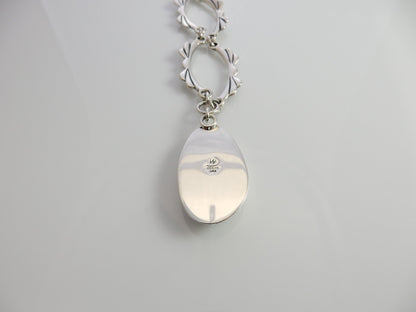 Beautiful Adjustable 20.5" Inch Handmade Sterling Silver Blue Natural Turquoise Necklace - DeSantis