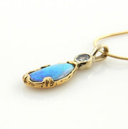 Beautiful Opal Tanzanite 14kt Gold Pendant - DeSantis