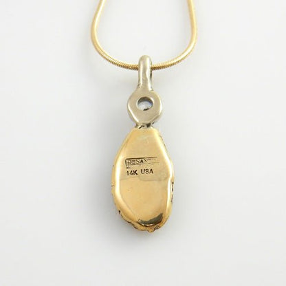 Beautiful Opal Tanzanite 14kt Gold Pendant - DeSantis