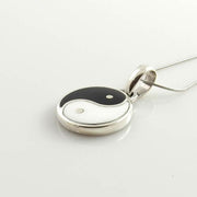 Black Onyx Howlite Silver Yin Yang Pendant - DeSantis