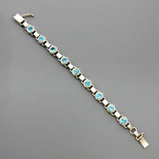 Blue Topaz Sterling Silver Link Bracelet - DeSantis