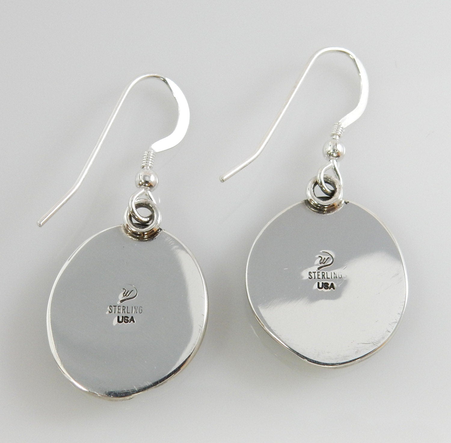 Designer Sterling Silver Turquoise Dangle Earrings - DeSantis
