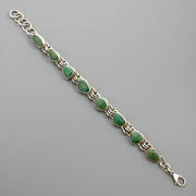 Handmade Adjustable Sterling Silver Turquoise Link Bracelet - DeSantis