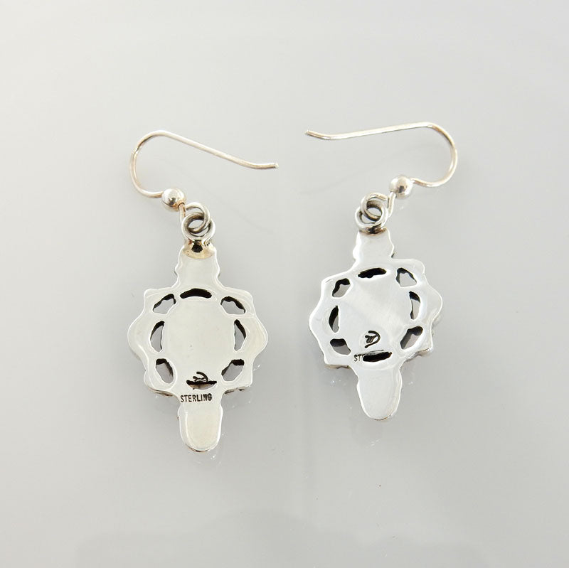 Handmade Artistic Sterling Silver Red Coral Earrings - DeSantis