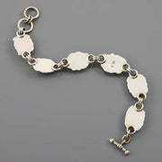 Handmade Sterling Silver Gaspeite Link Bracelet - DeSantis