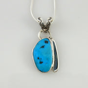 Sterling Silver Morenci Turquoise Pendant