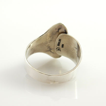Simple Blue Turquoise Adjustable Ring Size 7
