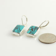 Sterling Silver Handmade Turquoise Dangle Earrings