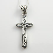 Sterling Silver Mosaic Turquoise Lapis Inlay Cross Pendant