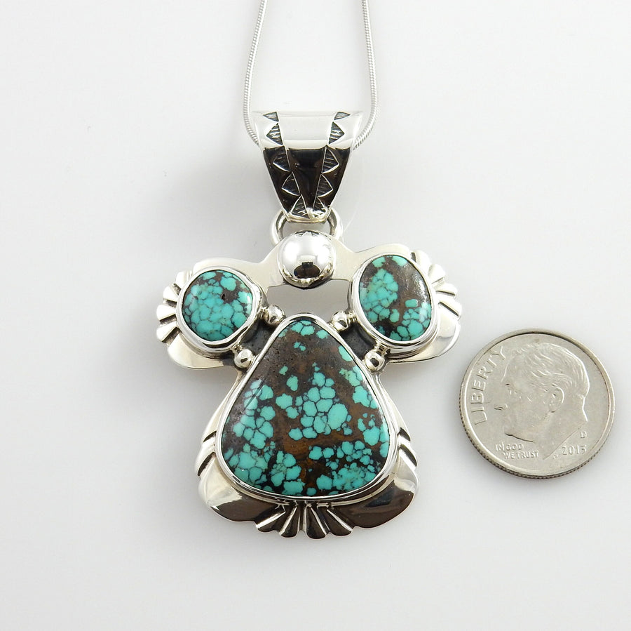 Sterling Silver Tibetan Turquoise Pendant